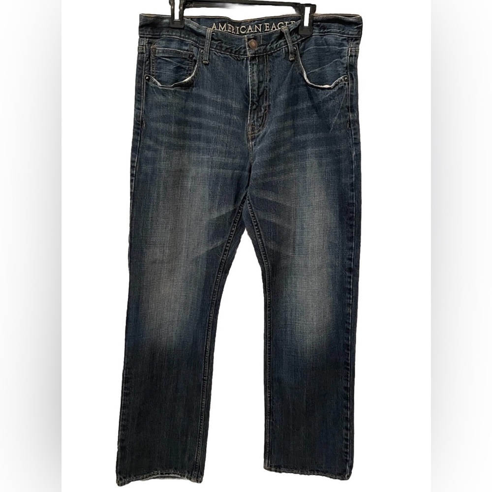 American Eagle Outfitters Men's Jeans Original Straight in faded dark Wash 36/32